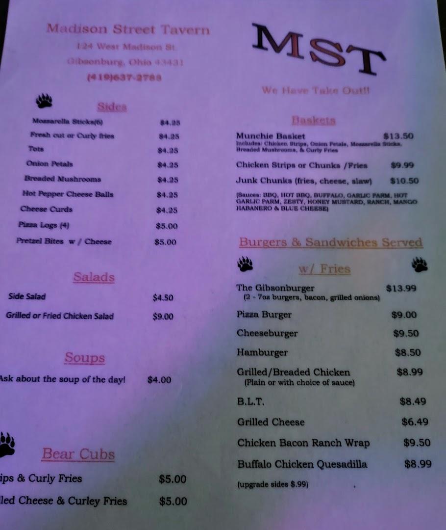 Madison Street Tavern - Gibsonburg, OH